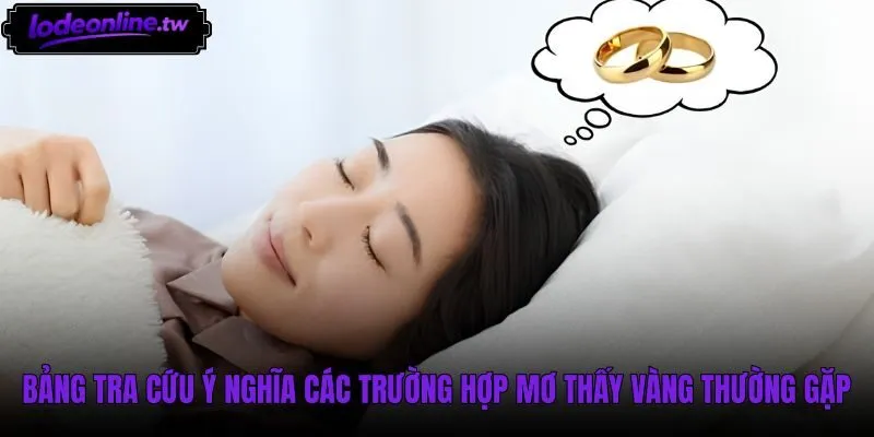 Bảng tra cứu chi tiết từng giấc mơ thấy vàng